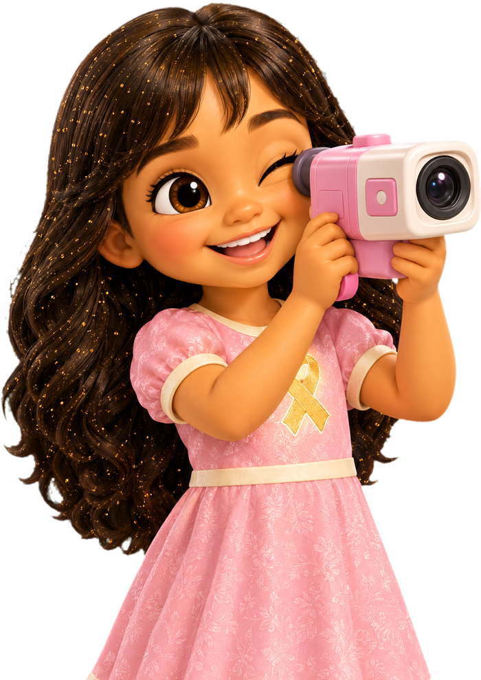 Bere filming with a toy video camera